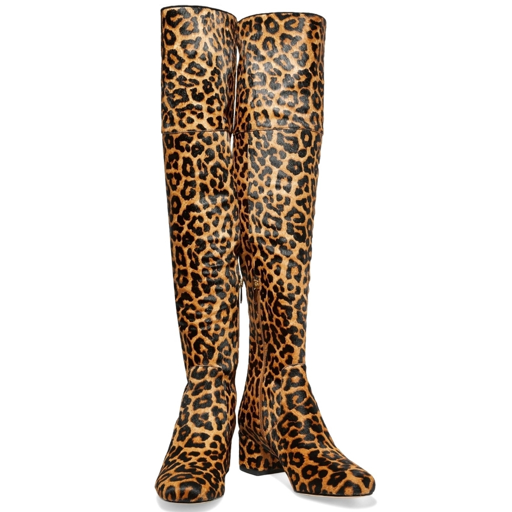 Sam Edelman Over-the-Knee Leopard Print Boots